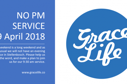 Stellenbosch: no evening service 29 April 2018
