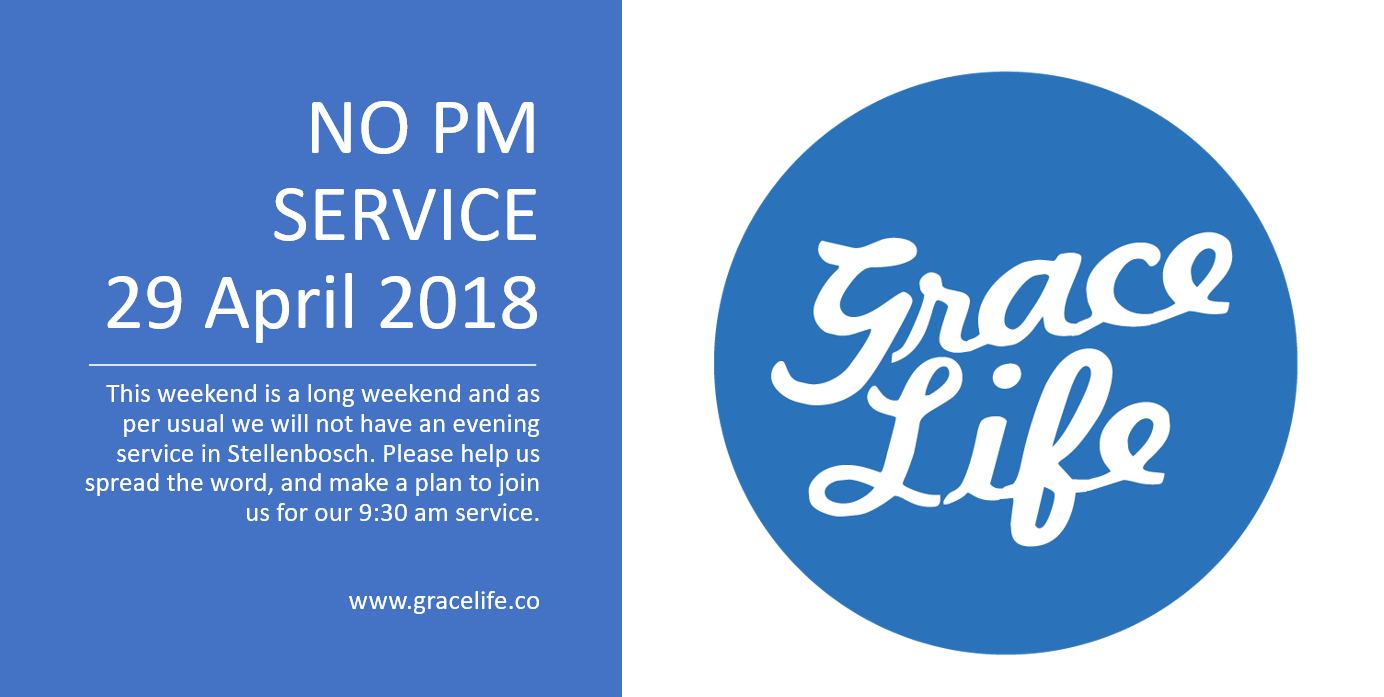 Stellenbosch: no evening service 29 April 2018